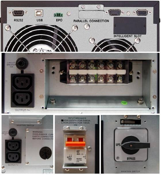 Panel trasero Sai Lapara 10000 VA LA-ON-10K-LCD